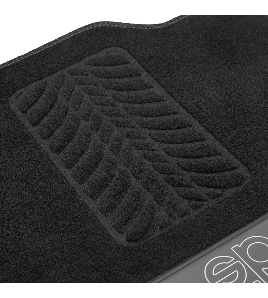 SET 4 TAPPETINI NERI E GRIGI PER AUTO SPARCO IN MOQUETTE
